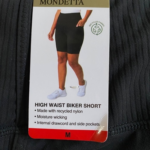 Mondetta Ladies High Waist Biker Shorts, Medium, Black, NWT - Picture 6 of 15